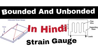 Bonded And Unbonded Strain Gauge  Briefly In Hindi [upl. by Llirrehs]