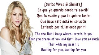 Carlos Shakira  La Bicicleta  Lyrics English and Spanish  The bicycle  Translation amp Meaning [upl. by Amaras]