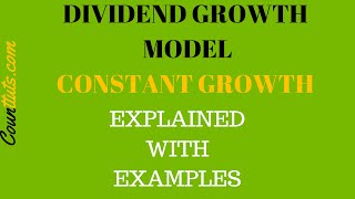 Dividend Growth Model  Gordon Growth Model Constant Growth  EXAMPLES [upl. by Granger]