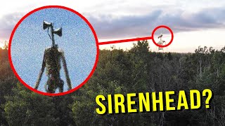 DRONE CATCHES SIREN HEAD AT HAUNTED SCREAMING FOREST HES ACTUALLY REAL [upl. by Yllil927]