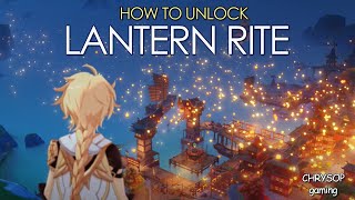 How to unlock Lantern Rite event  GENSHIN IMPACT [upl. by Mickelson45]