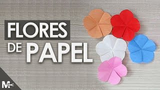 ► Como hacer FLORES PEQUEÑAS DE PAPEL en 5 MINUTOS 🌺 [upl. by Atekin]