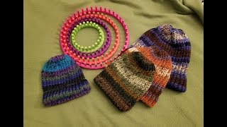 Loom Knitting a Brimmed Hat  Full Tutorial [upl. by Frederica]