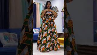 TRÈS BELLE ROBE AFRICAINE EN WAX2024  MODELE DE ROBE AFRICAINE EN WAX 2024 [upl. by Dunn]