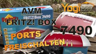 AVM FRITZ Box 7490 Ports freischalten  PortWeiterleitung einrichten [upl. by Lomasi300]