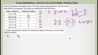 Linear Interpolation Recap  Edexcel Maths A Level Statistics [upl. by Mozelle]