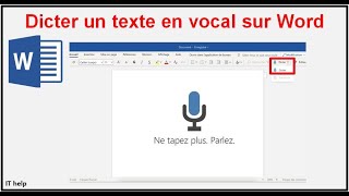 Dicter un texte en vocal sur Word ou Windows 10 [upl. by Enitnatsnoc]