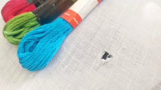 Easy Embroidery Hack to Repair Hole in Clothes Hand Embroidery Work [upl. by Noteloc756]