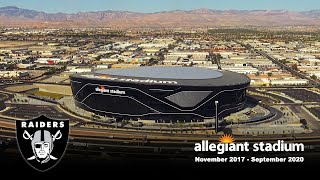 Raiders Allegiant Stadium  Mustsee 4K timelapse movie [upl. by Lahtnero]