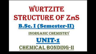 Wurtzite structure of ZnS [upl. by Liakim]