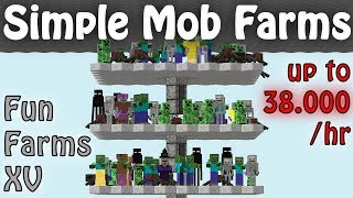 Simple Hostile Mob Farms Minecraft 112  116 Fun Farms Ep 15 [upl. by Fesoj791]