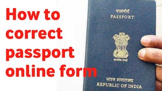 How to edit passport online form before fees submission [upl. by Mhoj126]