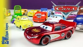 Disney Pixar Cars Diecast Toys Part 1 Mattel with Mcqueen Mater Guido Luige New カーズ 2015 [upl. by Errot397]