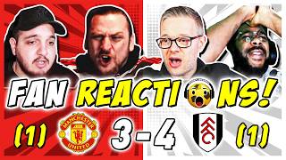 MAN UTD FANS FURIOUS 🤬 REACTION TO MAN UTD 3 11 4 FULHAM  FA CUP FAN REACTIONS [upl. by Naiviv477]