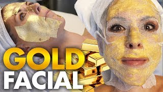 Trying the 24k Gold Korean Facial [upl. by Nyvrem820]