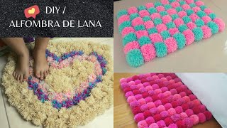 DIY Alfombras con pompones de Lana paso a paso [upl. by Lamp]