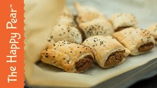 Vegan Sausage Rolls  THE HAPPY PEAR [upl. by Lisan744]