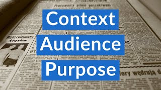 Context Audience Purpose [upl. by Haissem157]