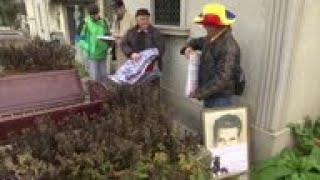 Supporters of Nicolae Ceausescu attend ceremony [upl. by Ottillia973]