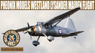 Pheonix Model 18 Westland Lysander 4655 GP EP ARF Maiden shakedown Flight [upl. by Lawlor]