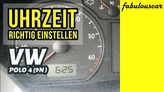 Uhrzeit einstellen  VW Polo 4 9N [upl. by Karil]