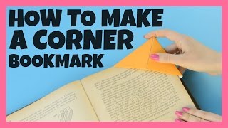 How to Make DIY Origami Corner Bookmarks [upl. by Yuille]