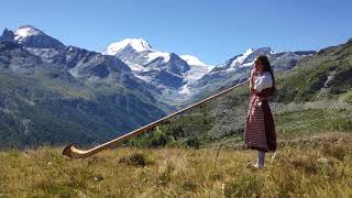 Solo Alphorn in the Mountains [upl. by Atiuqram]