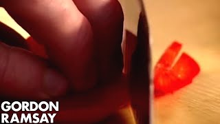 How to Cut A Bell Pepper  Gordon Ramsay [upl. by Moretta479]