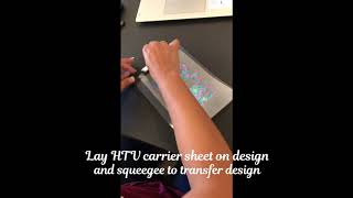 HOW TO CUT HTV PATTERNS WITHOUT A CARRIER SHEET [upl. by Emelda]