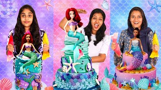 3 MERMAID CAKE DECORATING CHALLENGE 🤩  മത്സ്യകന്യക കേക്ക് DECORATING ചലഞ്ച്  PULLOTHI [upl. by Lorrad]