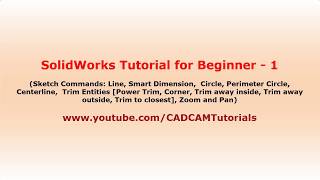 SolidWorks Tutorial for Beginners  1  Sketch Tools [upl. by Eikciv811]