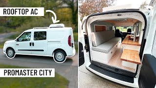 DECKED OUT MICRO CAMPER  FULL TOUR  Promaster City [upl. by Odilo]