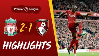 Highlights Liverpool 21 Bournemouth  Salah and Mane goals help Reds win [upl. by Keemahs513]