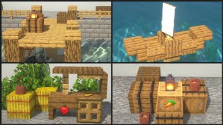 Minecraft 25 Medieval Harbor Build Hacks and Ideas [upl. by Olnton]