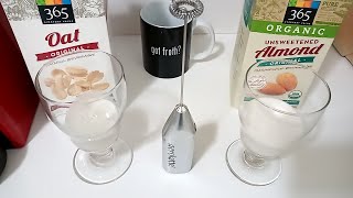 Oat Milk vs Almond Milk part 2 Frothing Test [upl. by Aicenaj830]