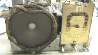 Philco tube radio model 3815 repair Part 1 of 4 [upl. by Adriell]