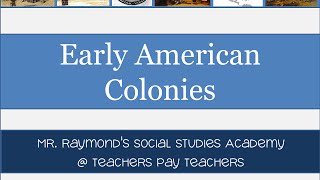 13 Colonies the Early Colonies  Roanoke Jamestown Plymouth amp New England [upl. by Sivrat]