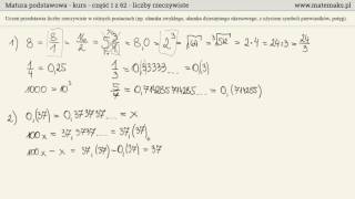 Matura podstawowa  kurs  część 1 z 62  liczby rzeczywiste [upl. by Asihtal]