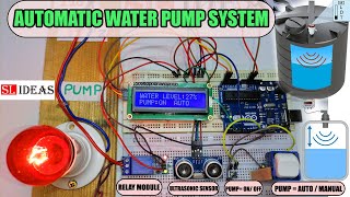 Automatic water level controller using arduino  Water tank level monitoring system with Ultrasonic [upl. by Eiramaneet831]