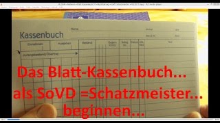 W0244 BlattKassenbuch 01 Buchführung SoVD Schatzmeister [upl. by Adoc808]