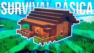 ► TUTORIAL  CASA PARA SURVIVAL BÁSICA Y FÁCIL  Minecraft PC  PE  Xbox One  PS4 [upl. by Marciano]