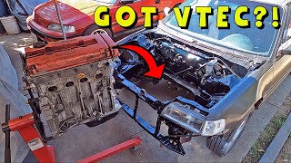 HOW TO VTEC CONVERSION  B18B W B16 HEAD AZ [upl. by Dragde750]