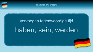 Bijles Duits grammatica 4 haben sein werden  onregelmatige werkwoorden [upl. by Malvina]