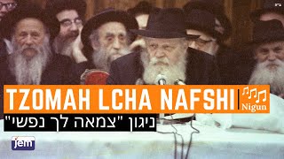 The Lubavitcher Rebbe Singing The Niggun Tzoma Lcha Nafshi [upl. by Neeliak]