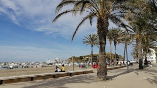 Llançà Costa Brava Relaxing Walk Beach Spain [upl. by Ilowell]