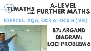 ALevel Further Maths B716 Argand Diagram Loci Problem 6 [upl. by Eniretac381]