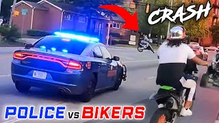 BIKERS VS COPS  Best Motorcycle Police Chase Compilation 2024 [upl. by Jesselyn]