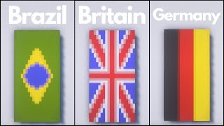 Minecraft 20 Country Flag Banner Designs Tutorial [upl. by Jobina]