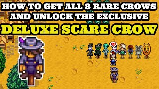 Stardew Valley  All Rare Crows And How To Unlock The Deluxe Scarecrow [upl. by Imeka]