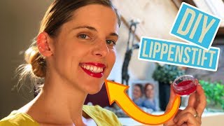 Lippenstift aus Wachsmalstift selber machen  Bunte Lippenpflege DIY [upl. by Leseil]